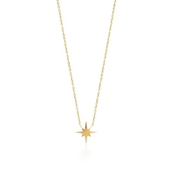 Maison de la Bijouterie Collier femme plaqué or étoile UYZ40W45 Plaqué or | Femme Collier Et Pendentif