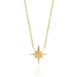 Maison de la Bijouterie Collier femme plaqué or étoile UYZ40W45 Plaqué or | Femme Collier Et Pendentif