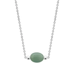 Maison de la Bijouterie Collier femme quartzite vert argent VW3YV445 | Femme Collier Et Pendentif