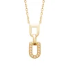 Maison de la Bijouterie Collier femme serti clos plaqué or UW405445 | Femme Collier Et Pendentif