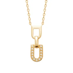 Maison de la Bijouterie Collier femme serti clos plaqué or UW405445 | Femme Collier Et Pendentif
