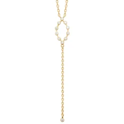 Maison de la Bijouterie Collier femme serti clos plaqué or UW404545 | Femme Collier Et Pendentif