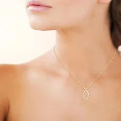 Maison de la Bijouterie Collier femme serti clos plaqué or UW404545 | Femme Collier Et Pendentif