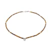Sloya Collier Femme Lumia Oeil de Tigre | Femme Collier Et Pendentif
