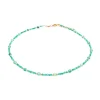 Sloya Collier Femme Paloma en pierres Agate Verte | Femme Collier Et Pendentif
