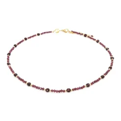 Sloya Collier Femme Paloma en pierres Grenat | Femme Collier Et Pendentif