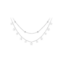 So Charm Bijoux Collier Femme So Charm - B2263-ARGENT+B2370-ARGENT - Collier Mode Argenté | Femme Collier Et Pendentif