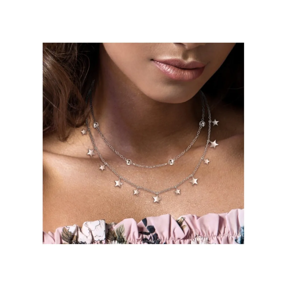 So Charm Bijoux Collier Femme So Charm - B2263-ARGENT+B2370-ARGENT - Collier Mode Argenté | Femme Collier Et Pendentif