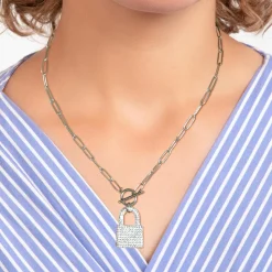 So Charm Bijoux Collier Femme So Charm - B3139-ARGENT - Collier Cadenas Argenté | Femme Collier Et Pendentif