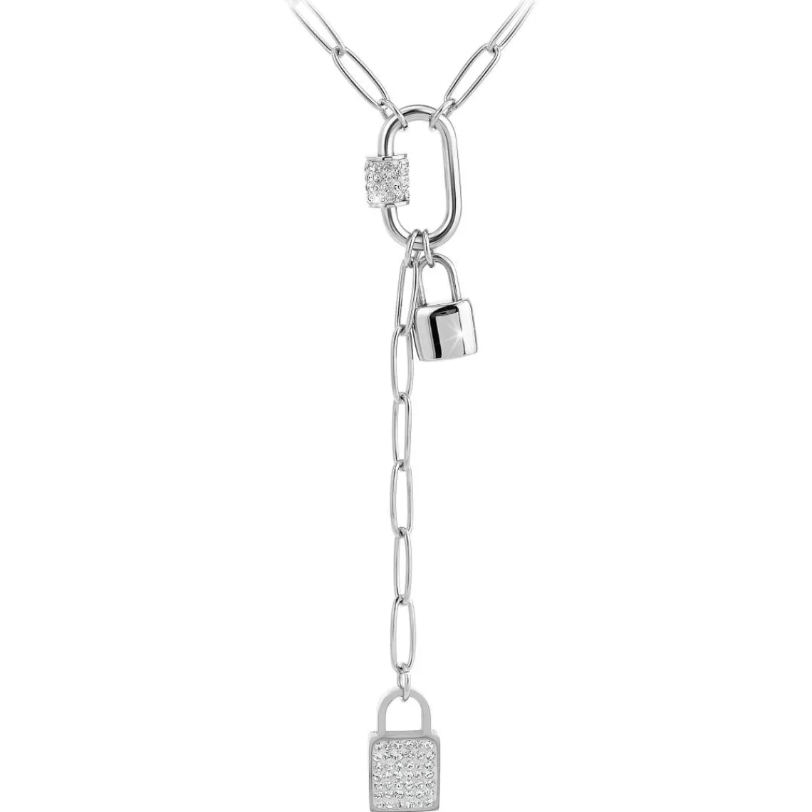 So Charm Bijoux Collier Femme So Charm - B3031-ARGENT - Collier Cadenas Argenté | Femme Collier Et Pendentif