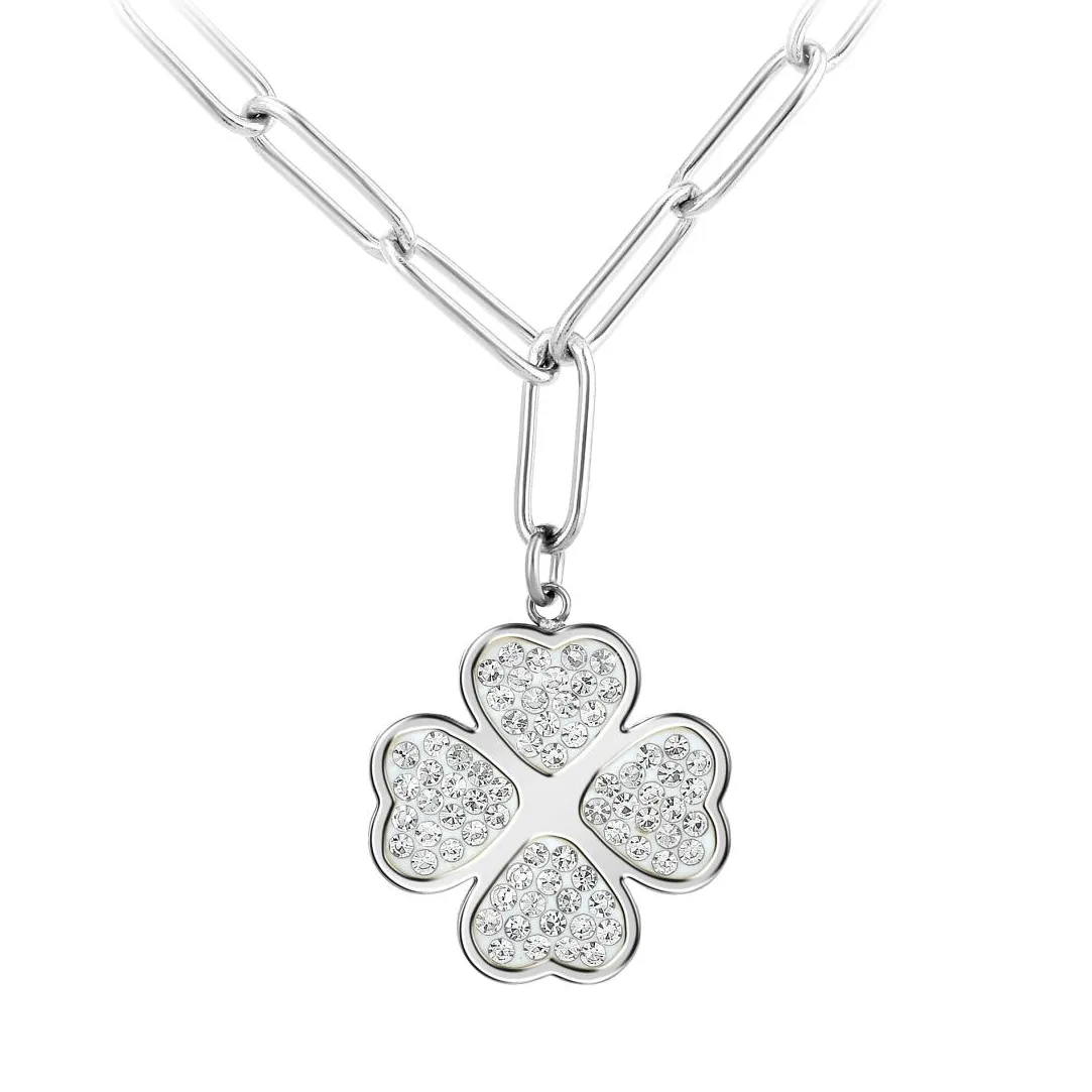 So Charm Bijoux Collier Femme So Charm - B3201-ARGENT - Collier Trèfle Argenté | Femme Collier Et Pendentif