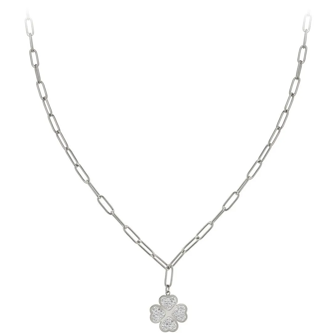 So Charm Bijoux Collier Femme So Charm - B3201-ARGENT - Collier Trèfle Argenté | Femme Collier Et Pendentif