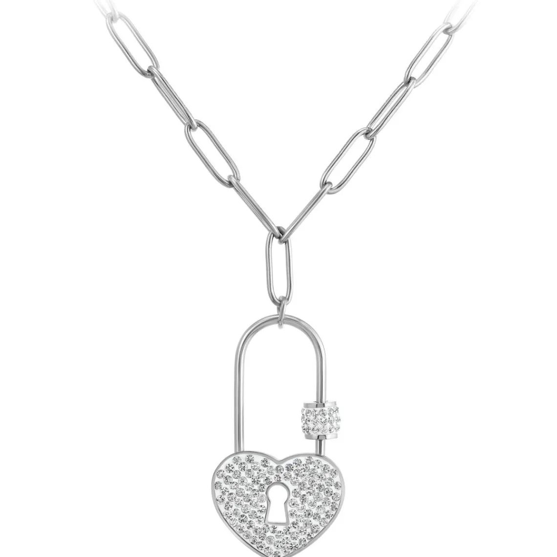 So Charm Bijoux Collier Femme So Charm - B3270-ARGENT - Collier Cadenas Argenté | Femme Collier Et Pendentif