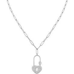 So Charm Bijoux Collier Femme So Charm - B3270-ARGENT - Collier Cadenas Argenté | Femme Collier Et Pendentif