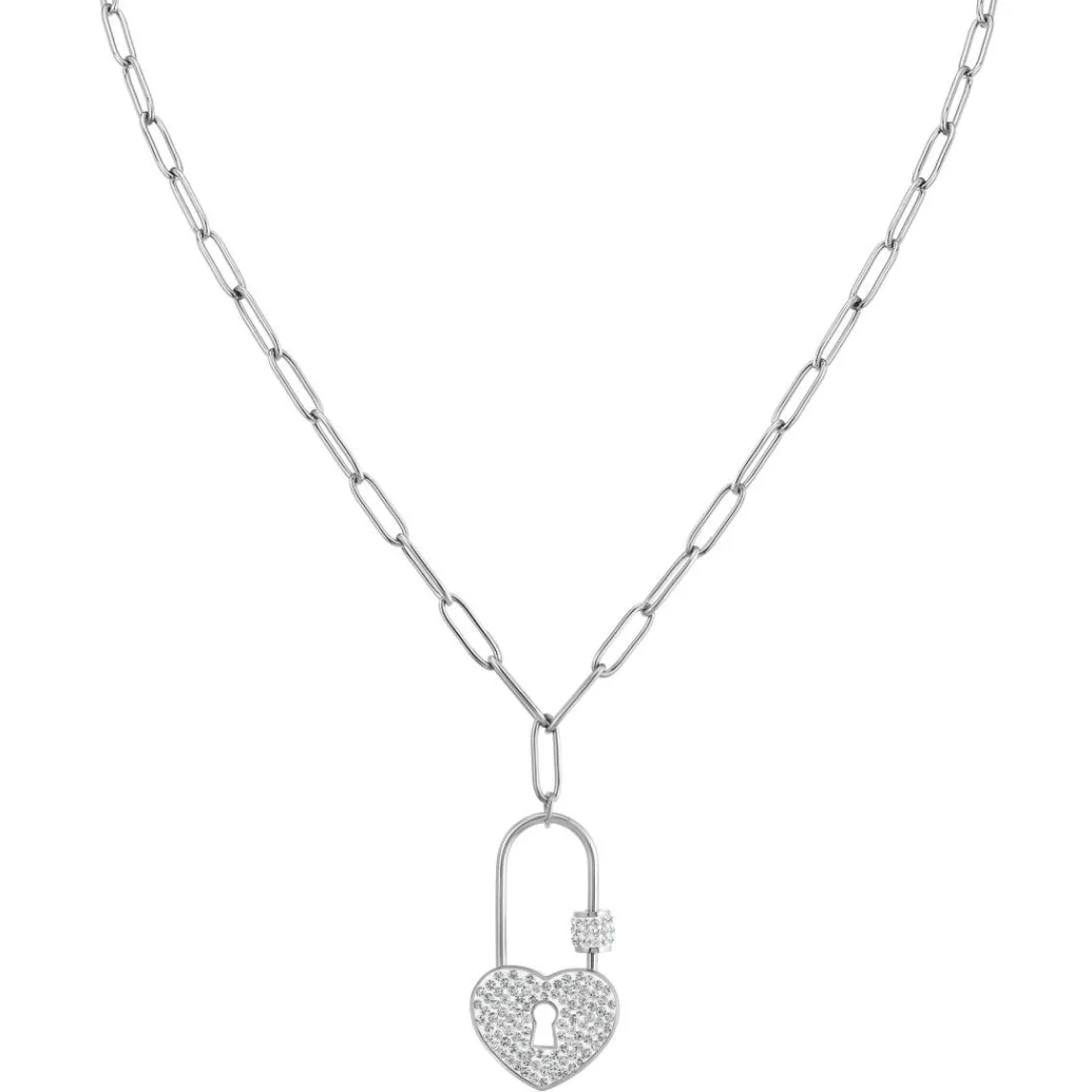 So Charm Bijoux Collier Femme So Charm - B3270-ARGENT - Collier Cadenas Argenté | Femme Collier Et Pendentif
