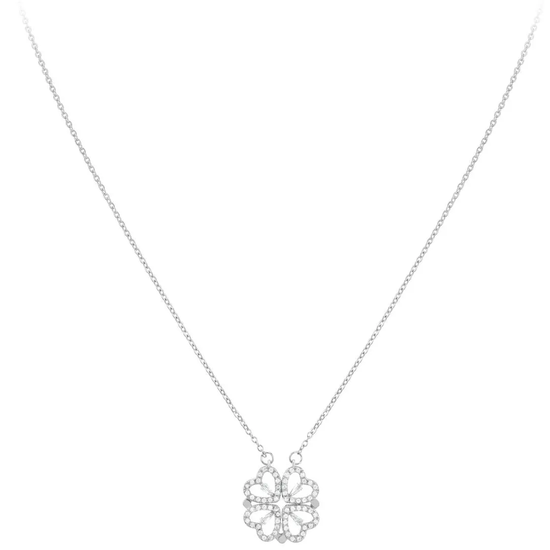 So Charm Bijoux Collier Femme So Charm - B3133-ARGENT - Collier Trèfle Argenté | Femme Collier Et Pendentif