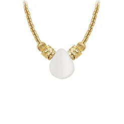 So Charm Bijoux Collier Femme So Charm - B4179-BLANC - Collier Mode Doré | Femme Collier Et Pendentif