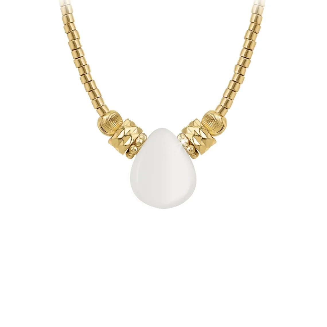 So Charm Bijoux Collier Femme So Charm - B4179-BLANC - Collier Mode Doré | Femme Collier Et Pendentif