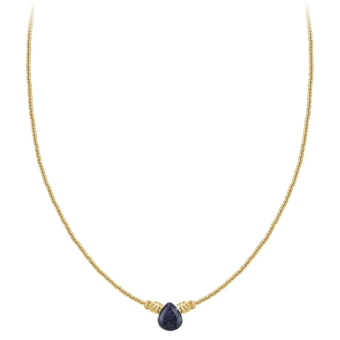 So Charm Bijoux Collier Femme So Charm - B4179-BLEU - Collier Mode Doré | Femme Collier Et Pendentif