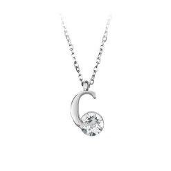 So Charm Bijoux Collier Femme So Charm - B1498-C - Collier Initiale Argenté | Femme Collier Et Pendentif