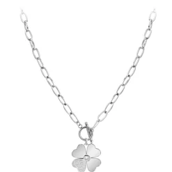 So Charm Bijoux Collier Femme So Charm - B2929 - Collier Trèfle Argenté | Femme Collier Et Pendentif