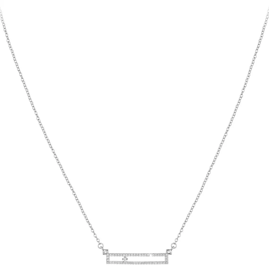 So Charm Bijoux Collier Femme So Charm - BD3305-ARGENT-DIAMANT - Collier Mode Argenté | Femme Collier Et Pendentif