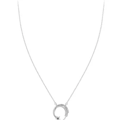 So Charm Bijoux Collier Femme So Charm - BD3301-ARGENT-DIAMANT-NOIR - Collier Mode Argenté | Femme Collier Et Pendentif
