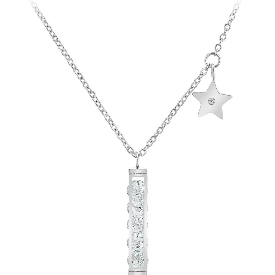So Charm Bijoux Collier Femme So Charm - BD2687-ARGENT-DIAMANT - Collier Mode Argenté | Femme Collier Et Pendentif