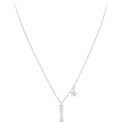 So Charm Bijoux Collier Femme So Charm - BD2687-ARGENT-DIAMANT - Collier Mode Argenté | Femme Collier Et Pendentif