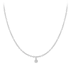 So Charm Bijoux Collier Femme So Charm - BD2382-ARGENT-DIAMANT - Collier Mode Argenté | Femme Collier Et Pendentif
