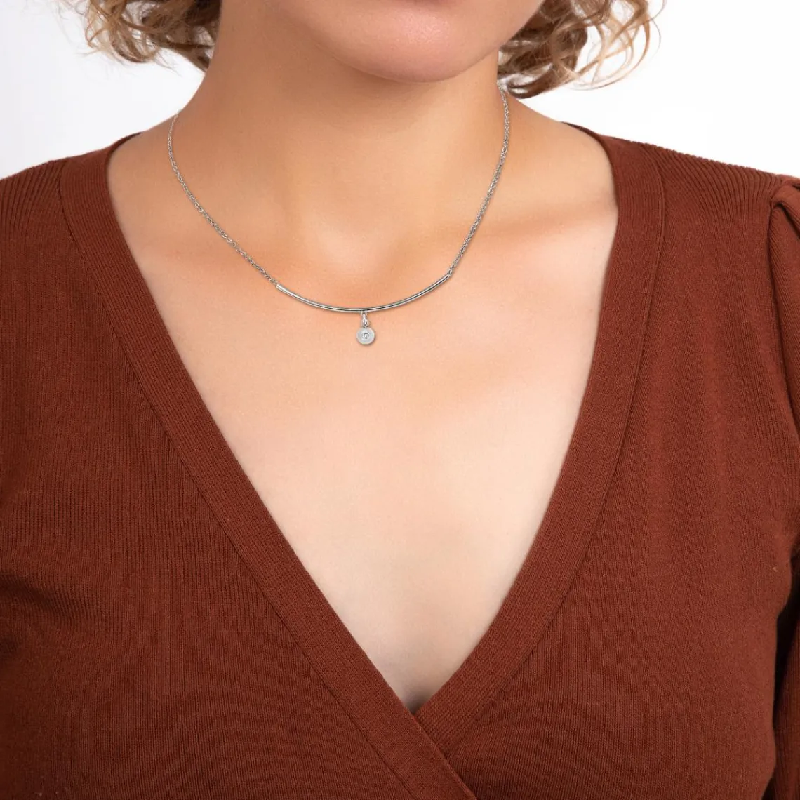 So Charm Bijoux Collier Femme So Charm - BD4183-ARGENT-DIAMANT - Collier Mode Argenté | Femme Collier Et Pendentif|Boucles D'Oreilles