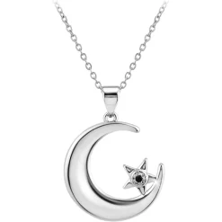 So Charm Bijoux Collier Femme So Charm - BD3300-ARGENT-DIAMANT-NOIR - Collier Mode Argenté | Femme Collier Et Pendentif
