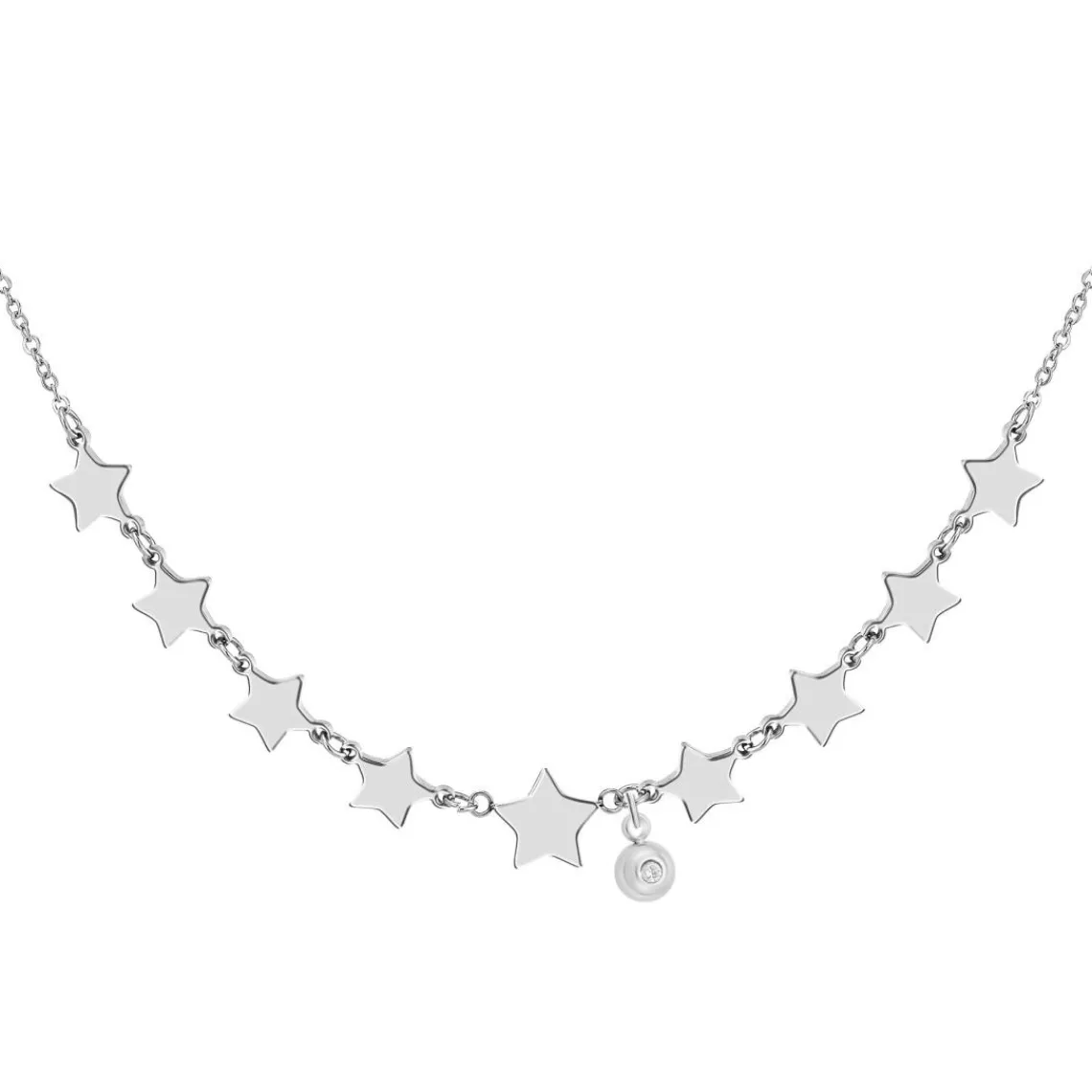 So Charm Bijoux Collier Femme So Charm - BD3116-ARGENT-DIAMANT - Collier Mode Argenté | Femme Collier Et Pendentif