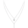 So Charm Bijoux Collier Femme So Charm - BD2728-ARGENT-DIAMANT - Collier Mode Argenté | Femme Collier Et Pendentif
