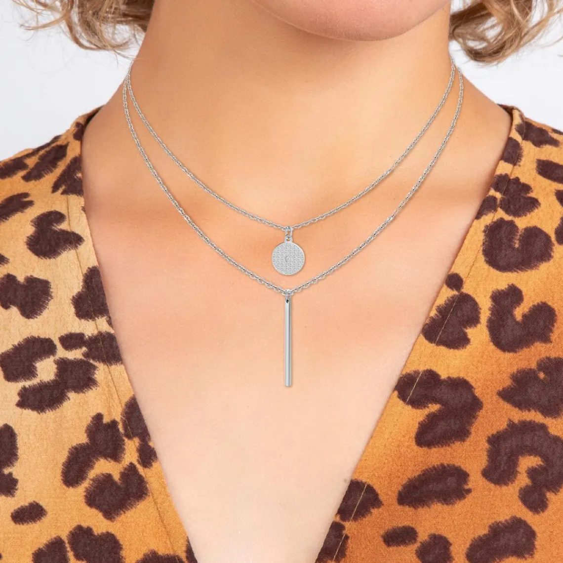 So Charm Bijoux Collier Femme So Charm - BD2728-ARGENT-DIAMANT - Collier Mode Argenté | Femme Collier Et Pendentif