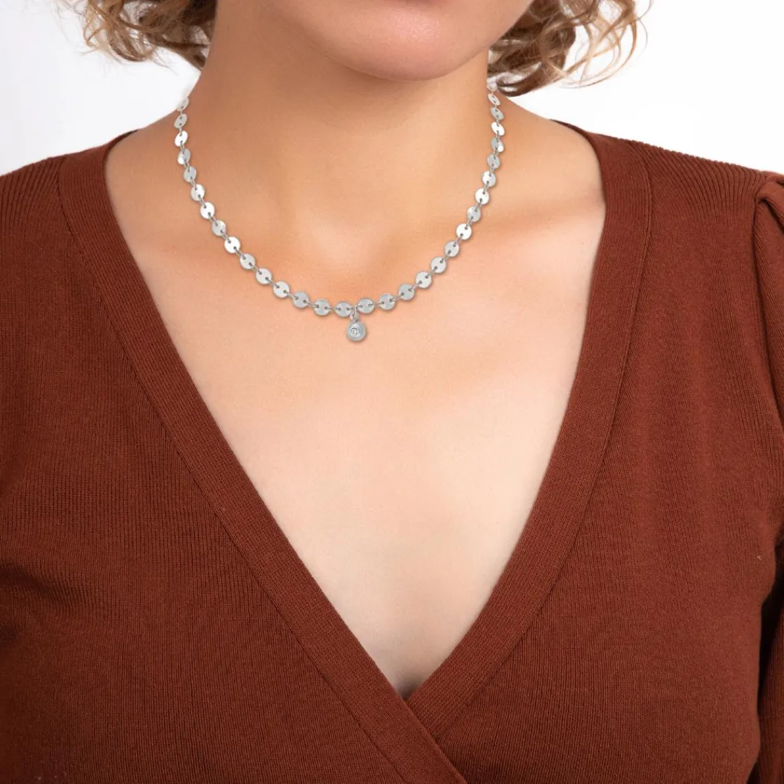 So Charm Bijoux Collier Femme So Charm - BD2392-ARGENT-DIAMANT - Collier Mode Argenté | Femme Collier Et Pendentif