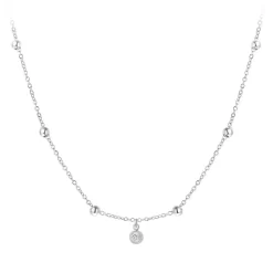 So Charm Bijoux Collier Femme So Charm - BD2370-ARGENT-DIAMANT - Collier Mode Argenté | Femme Collier Et Pendentif