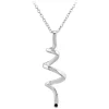 So Charm Bijoux Collier Femme So Charm - BD1549-COLLIER-ARGENT-DIAMANT-NOIR - Collier Mode Argenté | Femme Collier Et Pendentif