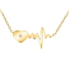 So Charm Bijoux Collier Femme So Charm - BD2757-COLLIER-DORE-DIAMANT-BLANC - Collier Coeur Doré | Femme Collier Et Pendentif