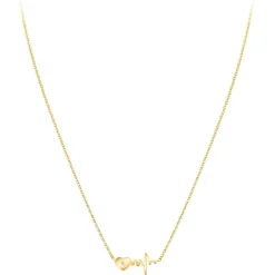 So Charm Bijoux Collier Femme So Charm - BD2757-COLLIER-DORE-DIAMANT-BLANC - Collier Coeur Doré | Femme Collier Et Pendentif