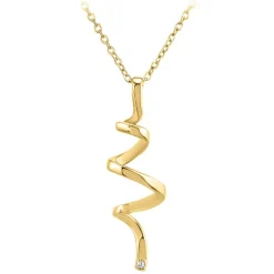 So Charm Bijoux Collier Femme So Charm - BD1549-COLLIER-DORE-DIAMANT-BLANC - Collier Mode Doré | Femme Collier Et Pendentif