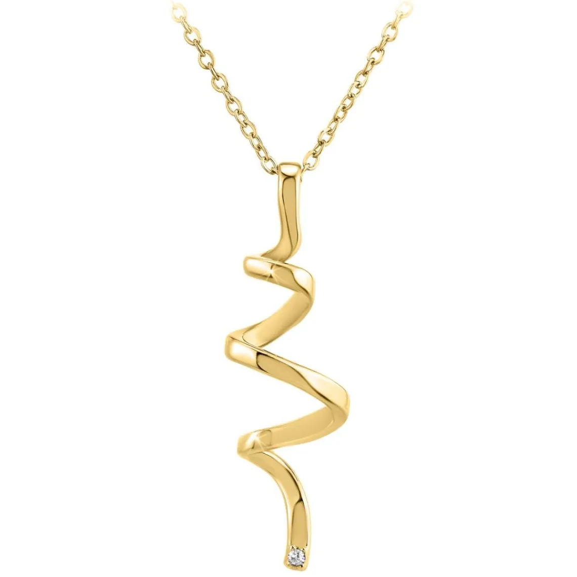 So Charm Bijoux Collier Femme So Charm - BD1549-COLLIER-DORE-DIAMANT-BLANC - Collier Mode Doré | Femme Collier Et Pendentif