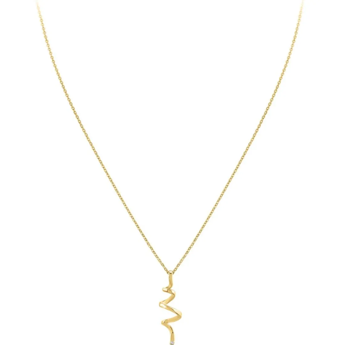 So Charm Bijoux Collier Femme So Charm - BD1549-COLLIER-DORE-DIAMANT-BLANC - Collier Mode Doré | Femme Collier Et Pendentif