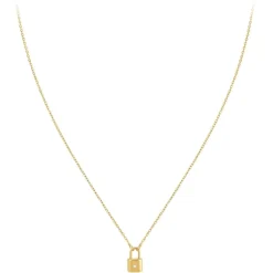 So Charm Bijoux Collier Femme So Charm - BD3169-DORE-DIAMANT - Collier Cadenas Doré | Femme Collier Et Pendentif