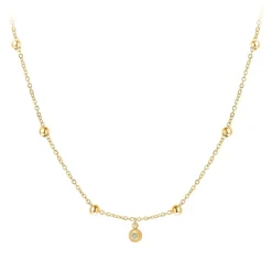So Charm Bijoux Collier Femme So Charm - BD2370-DORE-DIAMANT - Collier Mode Doré | Femme Collier Et Pendentif