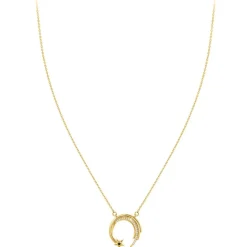 So Charm Bijoux Collier Femme So Charm - BD3301-DORE-DIAMANT-NOIR - Collier Mode Doré | Femme Collier Et Pendentif
