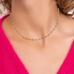 So Charm Bijoux Collier Femme So Charm - BD2394-NOIR-DIAMANT - Collier Mode Doré | Femme Collier Et Pendentif