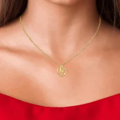 So Charm Bijoux Collier Femme So Charm - B2809-DORE - Collier Coeur Doré | Femme Collier Et Pendentif
