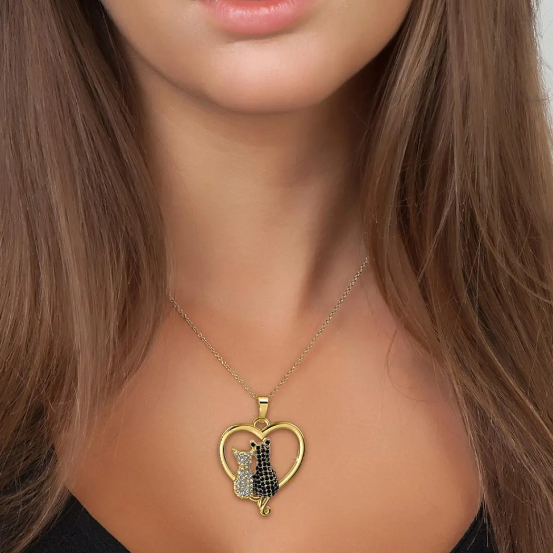 So Charm Bijoux Collier Femme So Charm - B1563-DORE - Collier Chat Doré | Femme Collier Et Pendentif