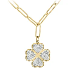 So Charm Bijoux Collier Femme So Charm - B3201-DORE - Collier Trèfle Doré | Femme Collier Et Pendentif